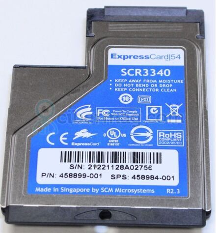 HP SCR3340 ExpressCard 54 Smart Card Reader 458899-001