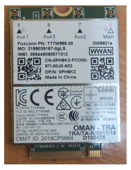DW5821e  Dell Wireless 5821e/5829e and Qualcomm Snapdragon X20 LTE