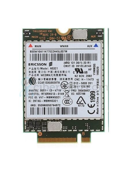 3G модем Ericsson N5321 для ноутбука Lenovo M.2 vv7-mbmn5321 04w3842