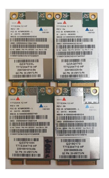 3G модем +GPS внутренний Lenovo MC8355, T77z204t10 HF, T77Z204.12 HF, N7NMC8355-L, Q23701HH fru p/n:60y3257