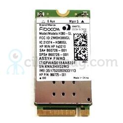 Fibocom H380 H380GL 4G LTE HSPA + M.2 HP hs3210 Card 860726-001