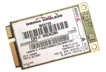 Бездротова карта Sierra MC5725 PCI-E WWAN 3G для Lenovo t420 X220 X1 W520 FRU: 42T0987
