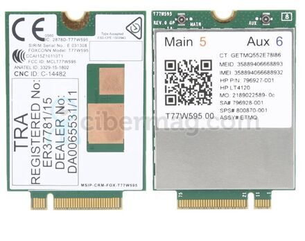 T77W595 4G HP LT4120 модуль Wwan карта Fdd Lte 150M Ngff