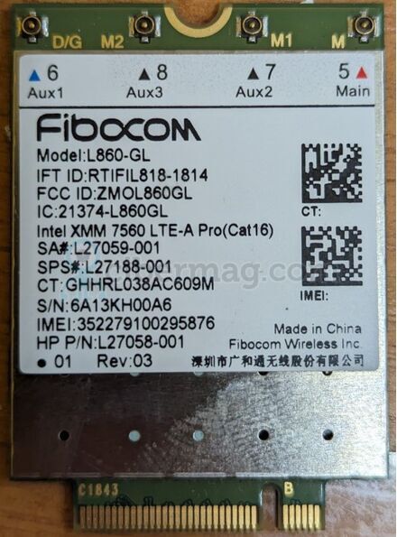 Fibocom L860-GL 4G Module Wlan Card SPS#L27188-001 for HP Elitebook