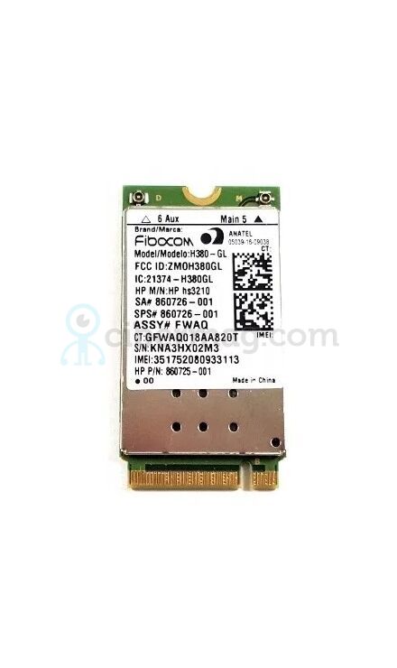 Fibocom H380 H380GL 4G LTE HSPA + M.2 HP hs3210 Card 860726-001